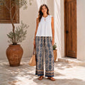Pantalón estampado azul