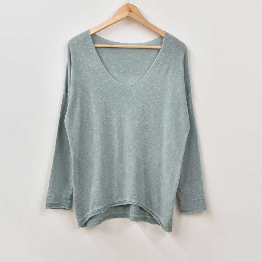 Jersey fino algodón verde