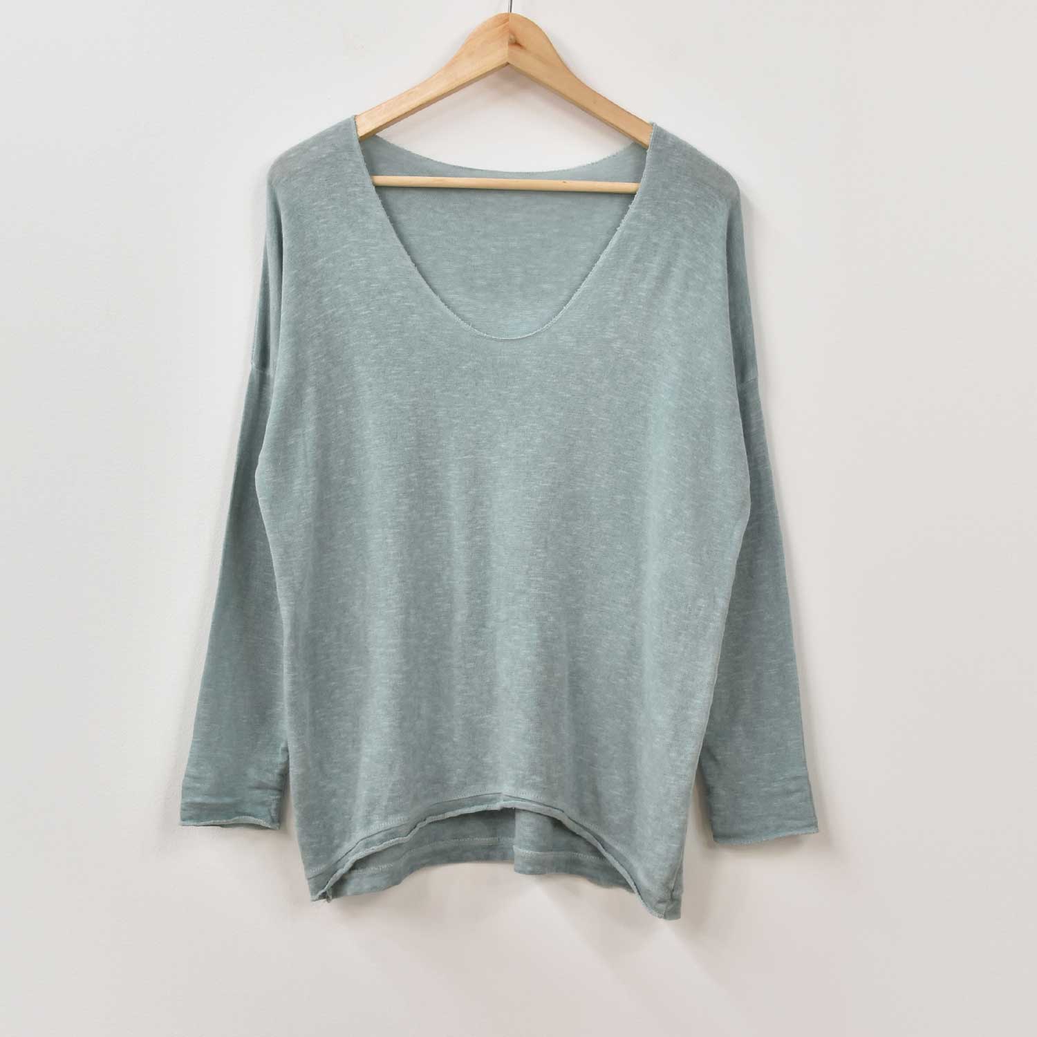 Jersey fino algodón verde