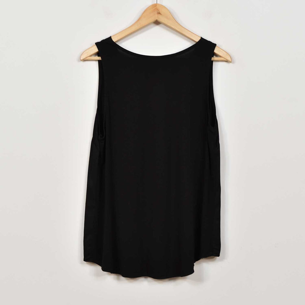 Top seda negro