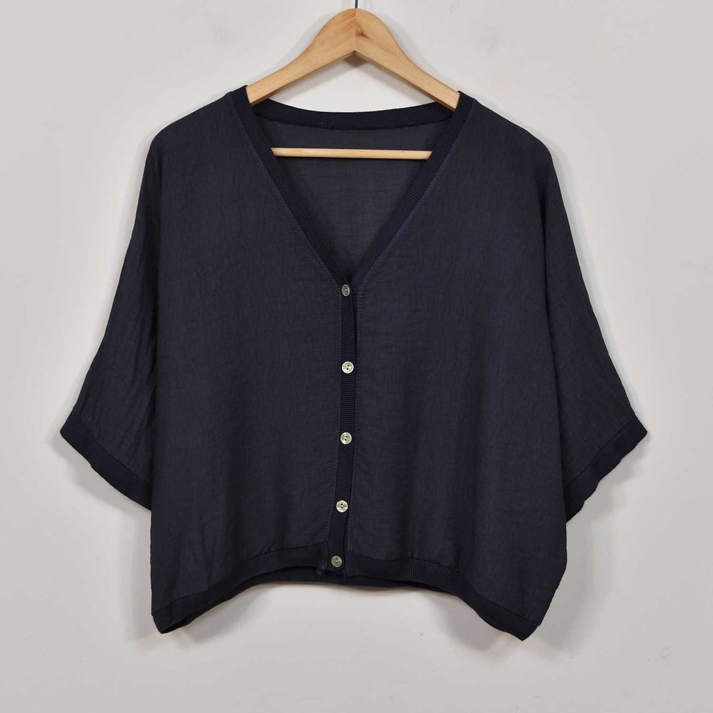 Chaqueta textura marino