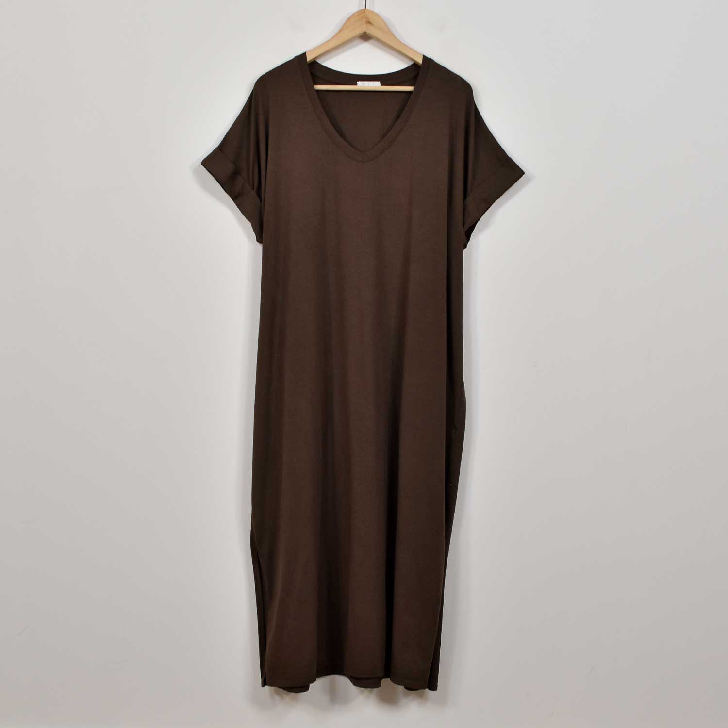 Vestido camiseta marrón
