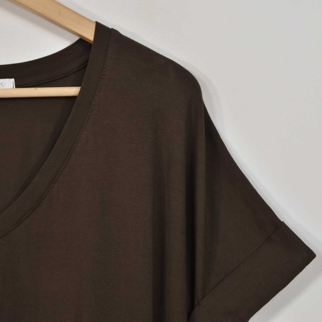 Vestido camiseta marrón