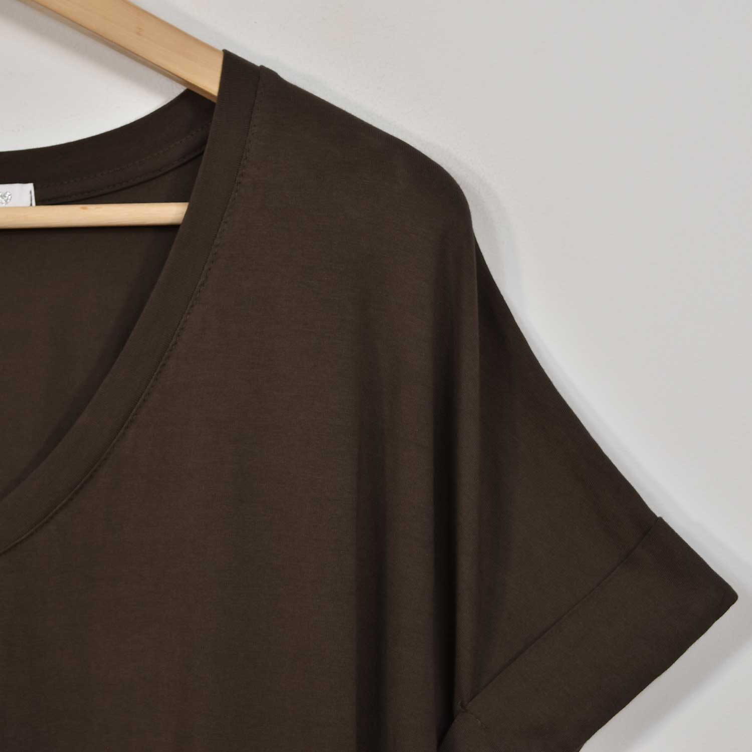 Vestido camiseta marrón