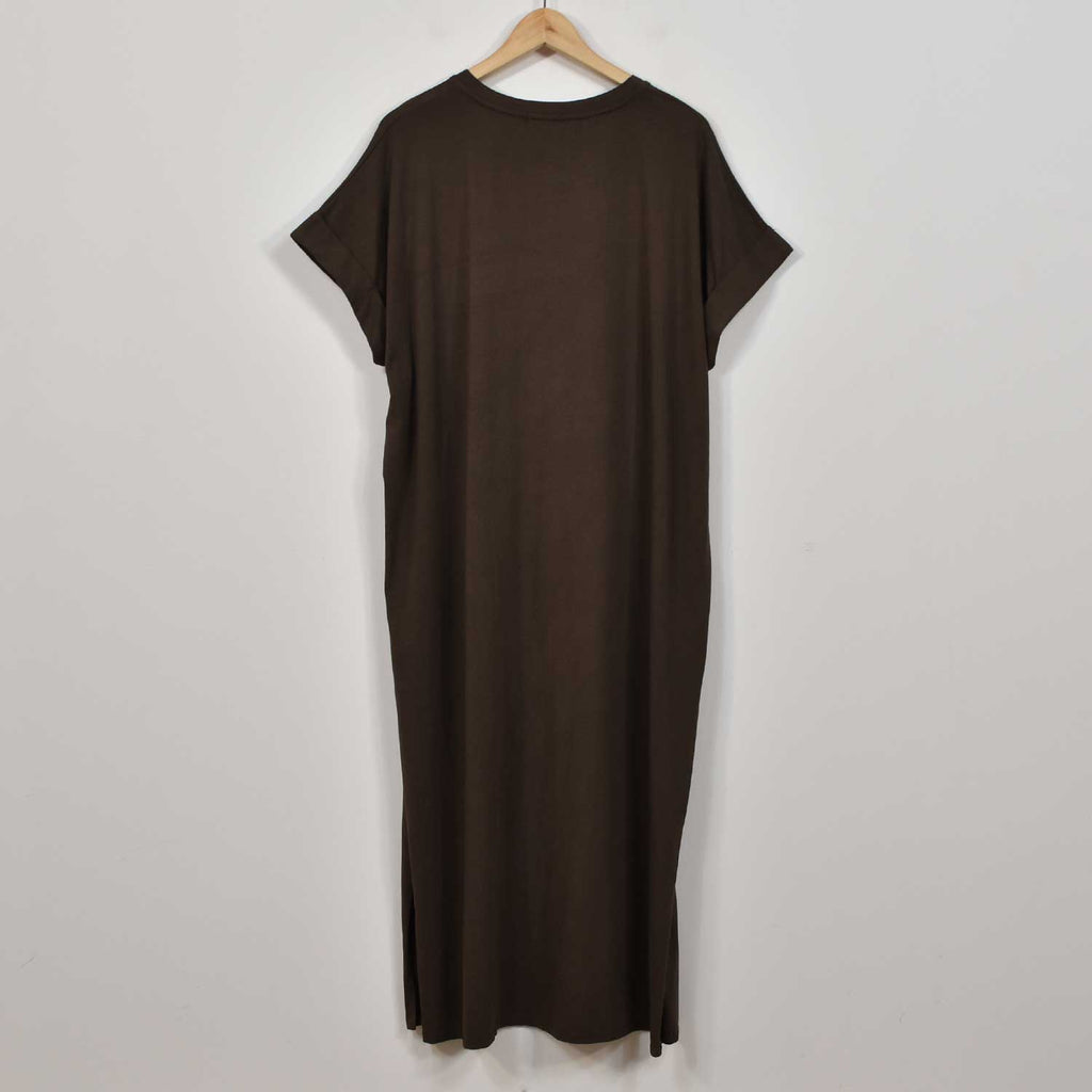 Vestido camiseta marrón