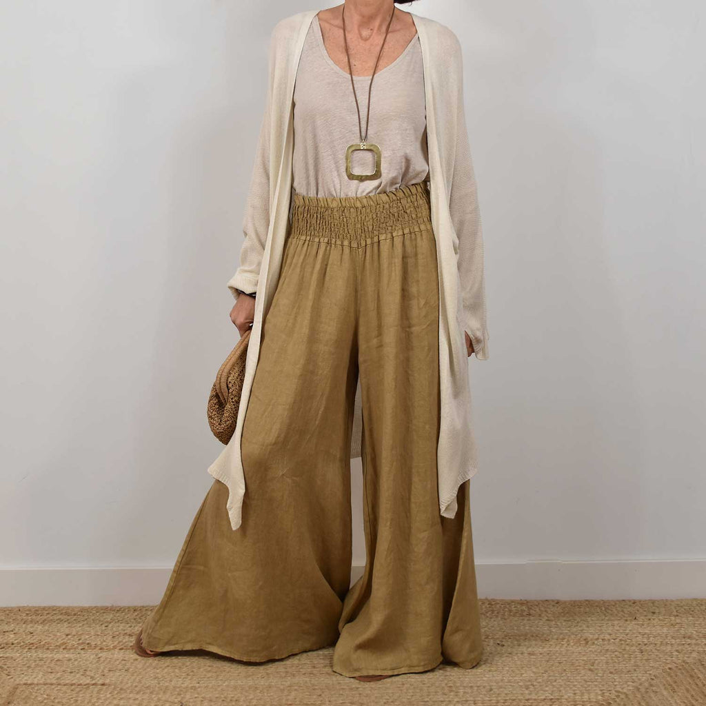 Kimono largo beige