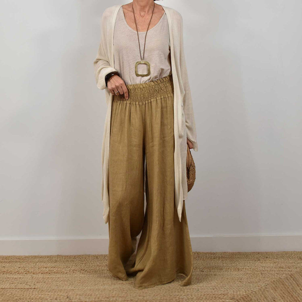 Kimono largo beige