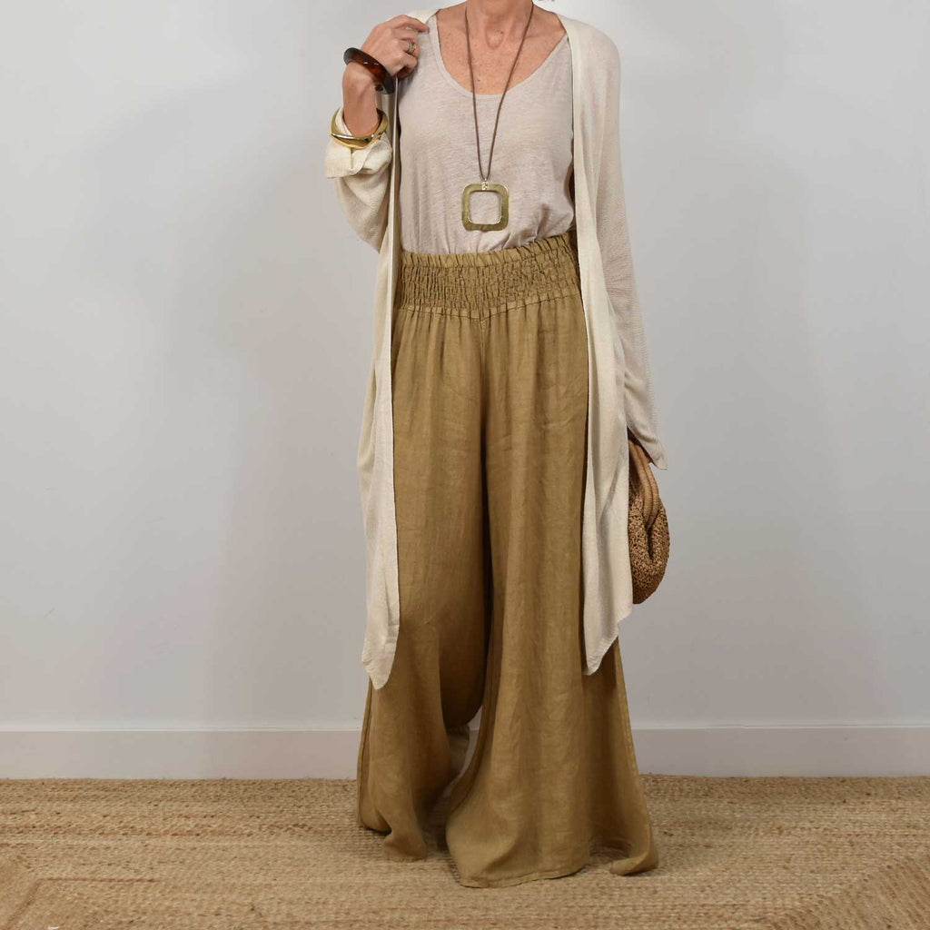 Kimono largo beige