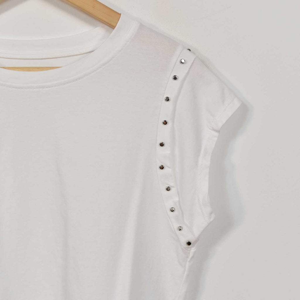 Camiseta tachas blanca