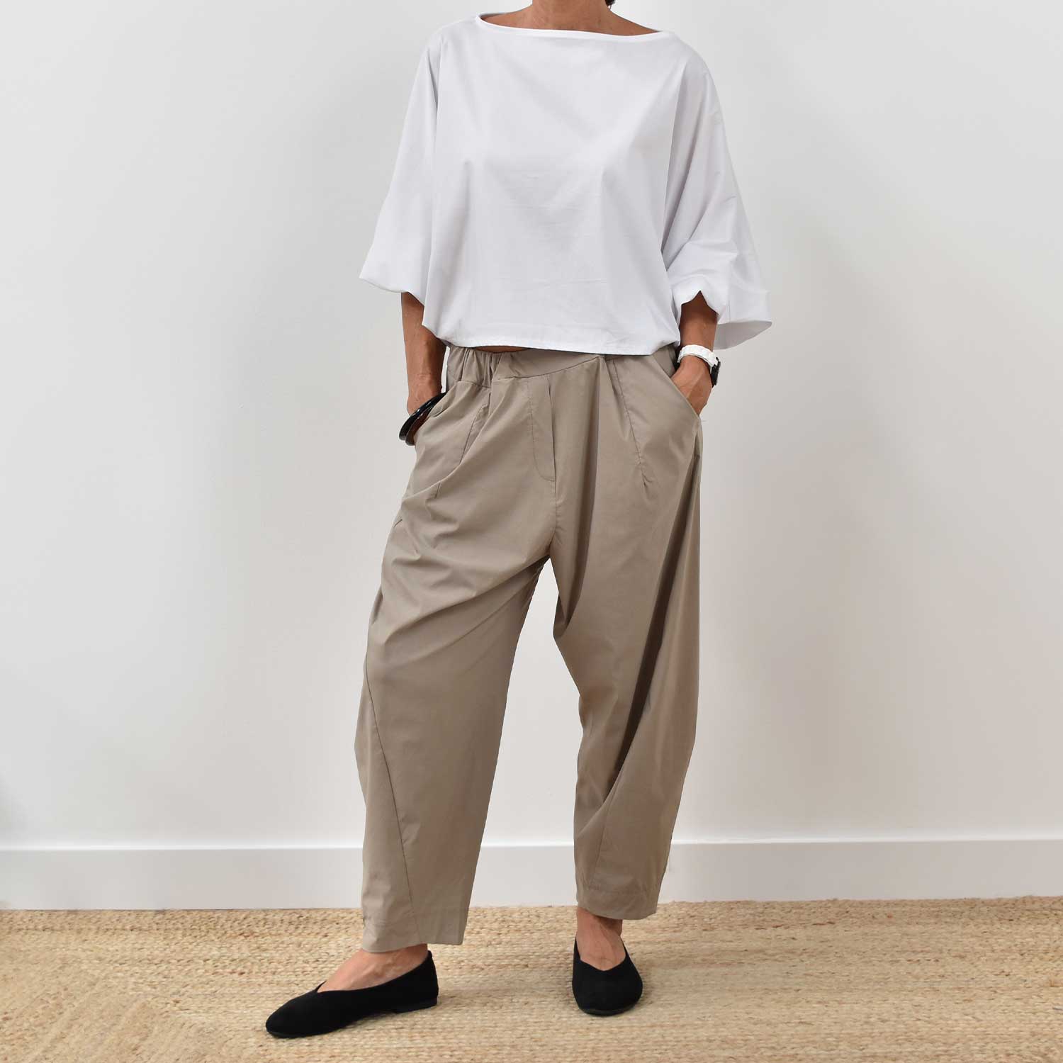 Blusa abullonada blanca
