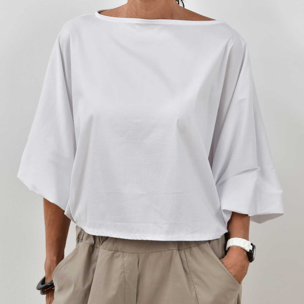 Blusa abullonada blanca