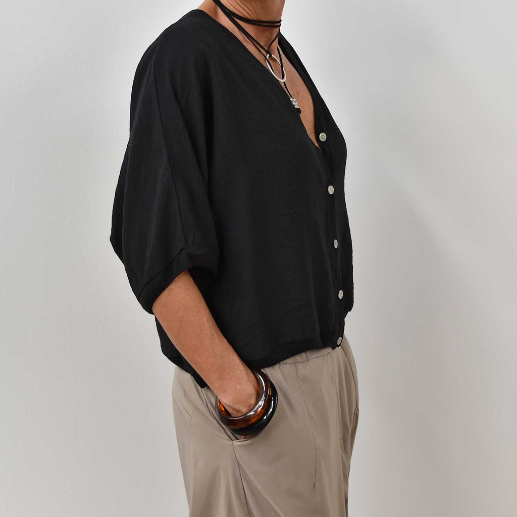 Chaqueta textura negra