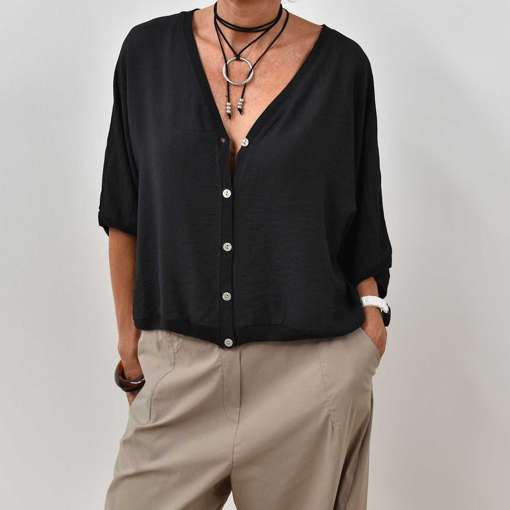 Chaqueta textura negra