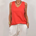 Camiseta básica pico roja