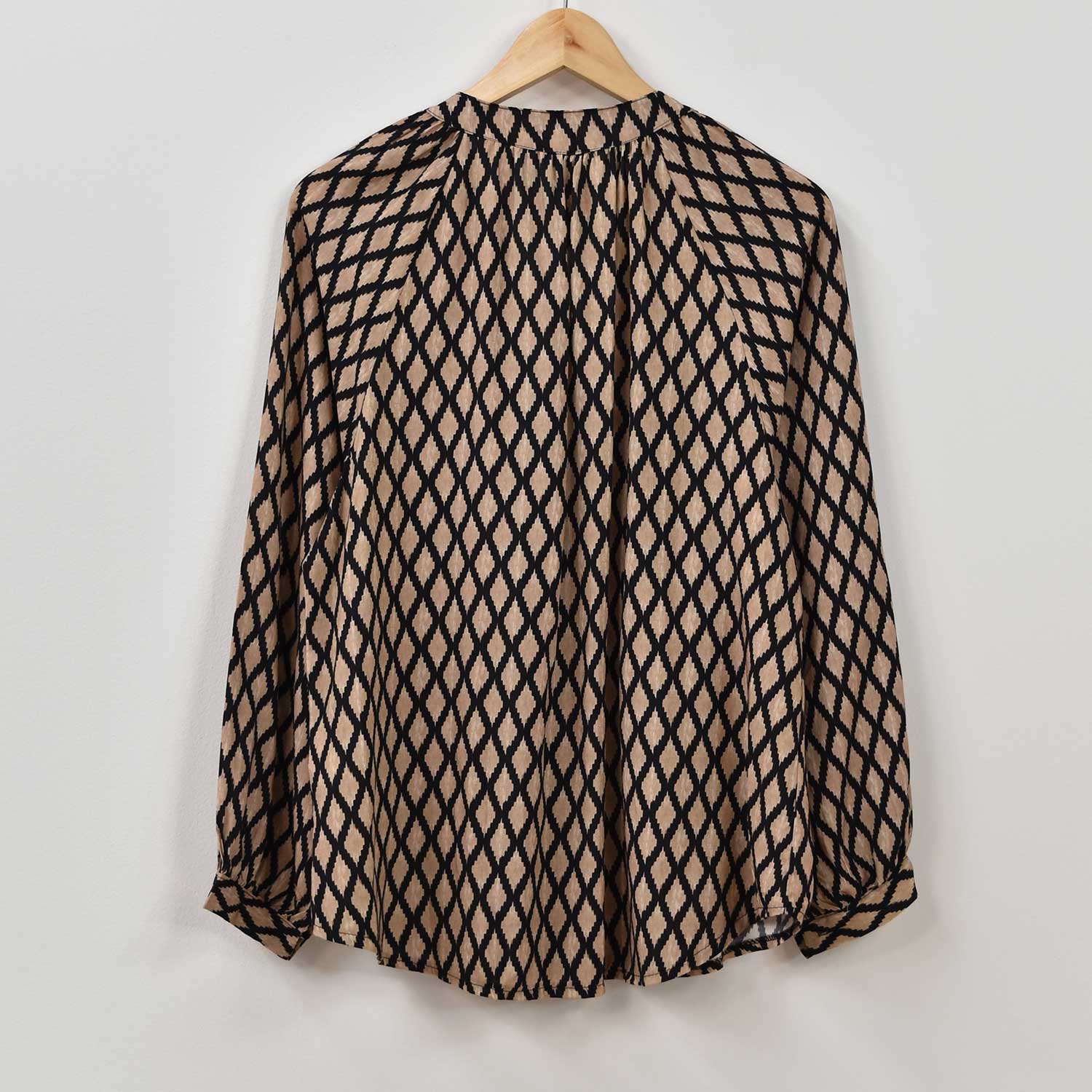 Camisa mao estampada marrón