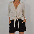 Short lino corto negro
