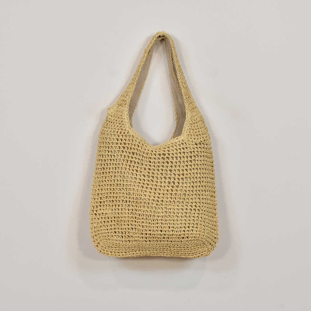 Bolso rafia beige