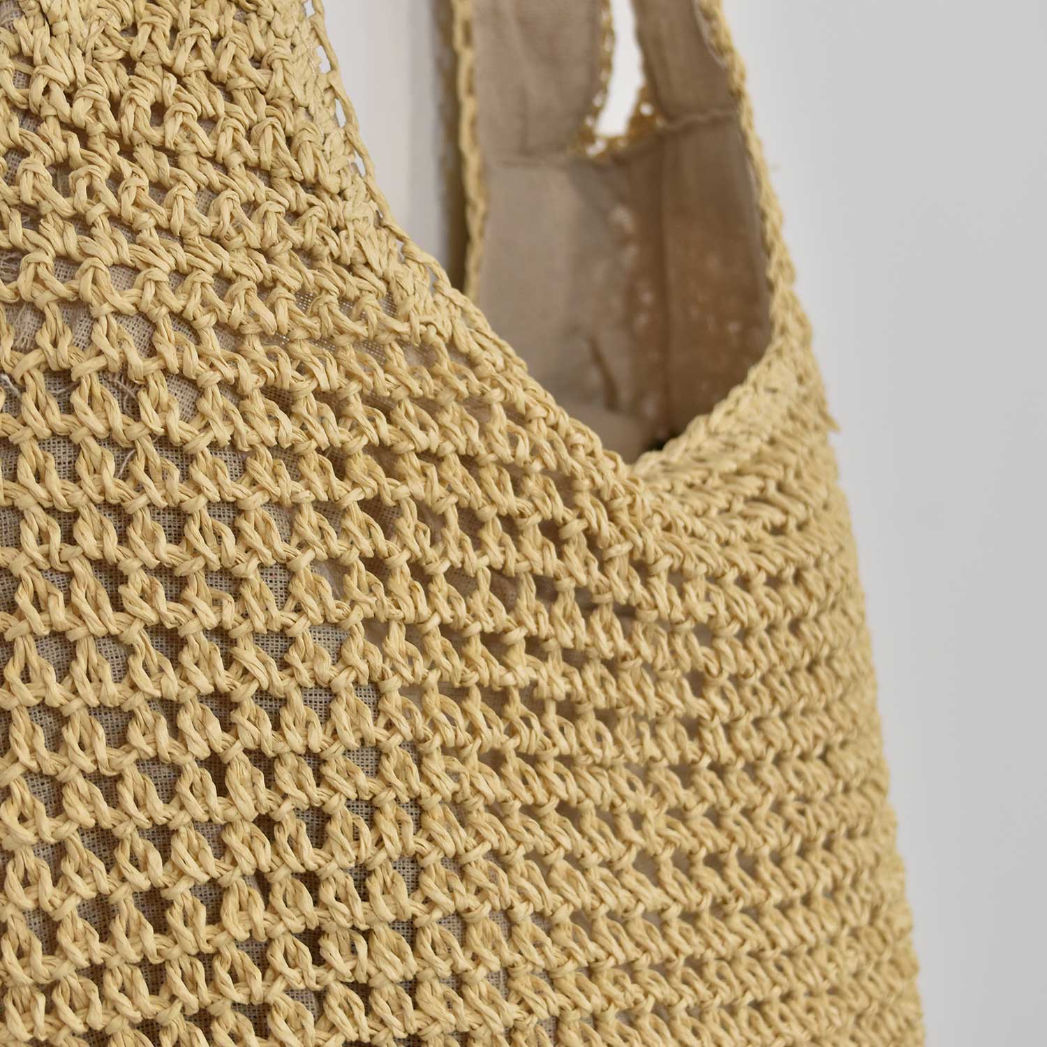 Bolso rafia beige