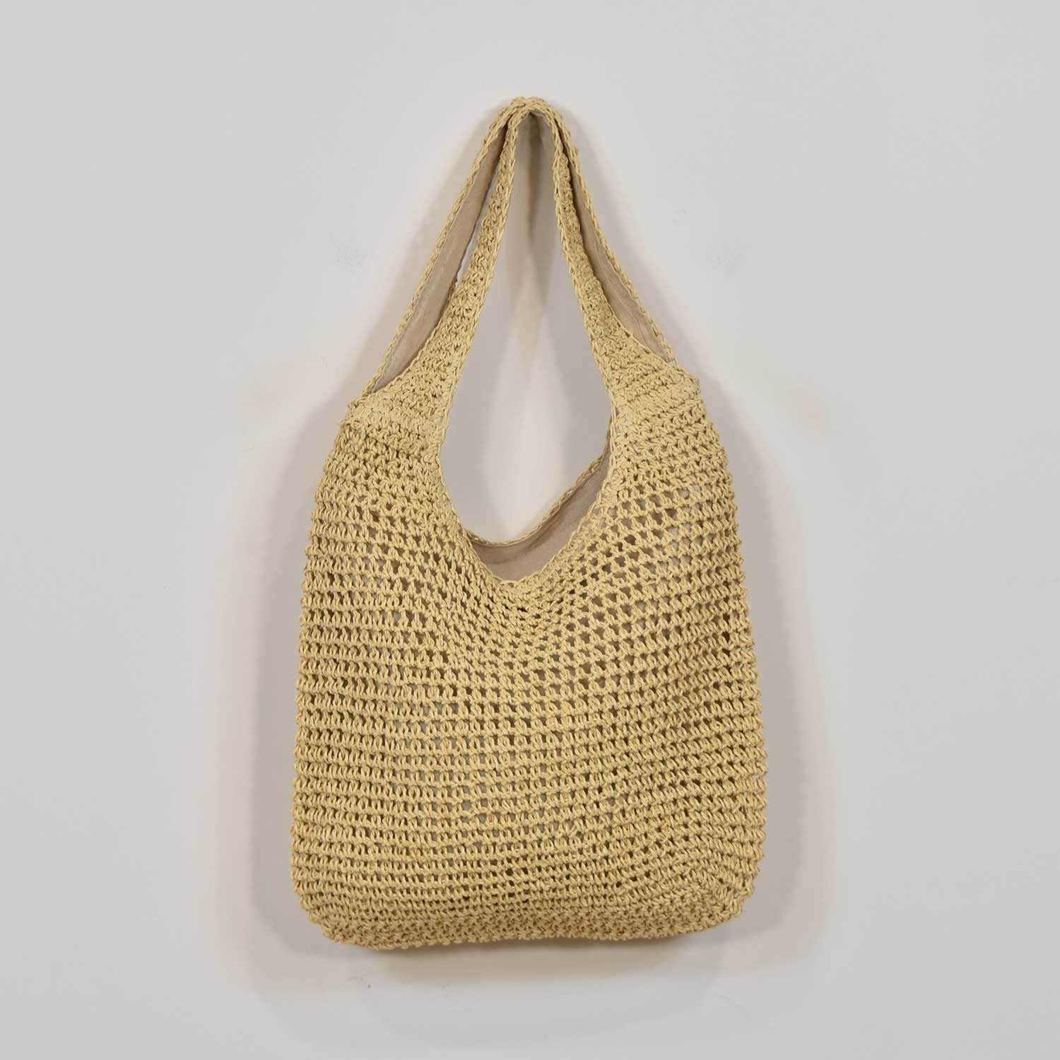 Bolso rafia beige