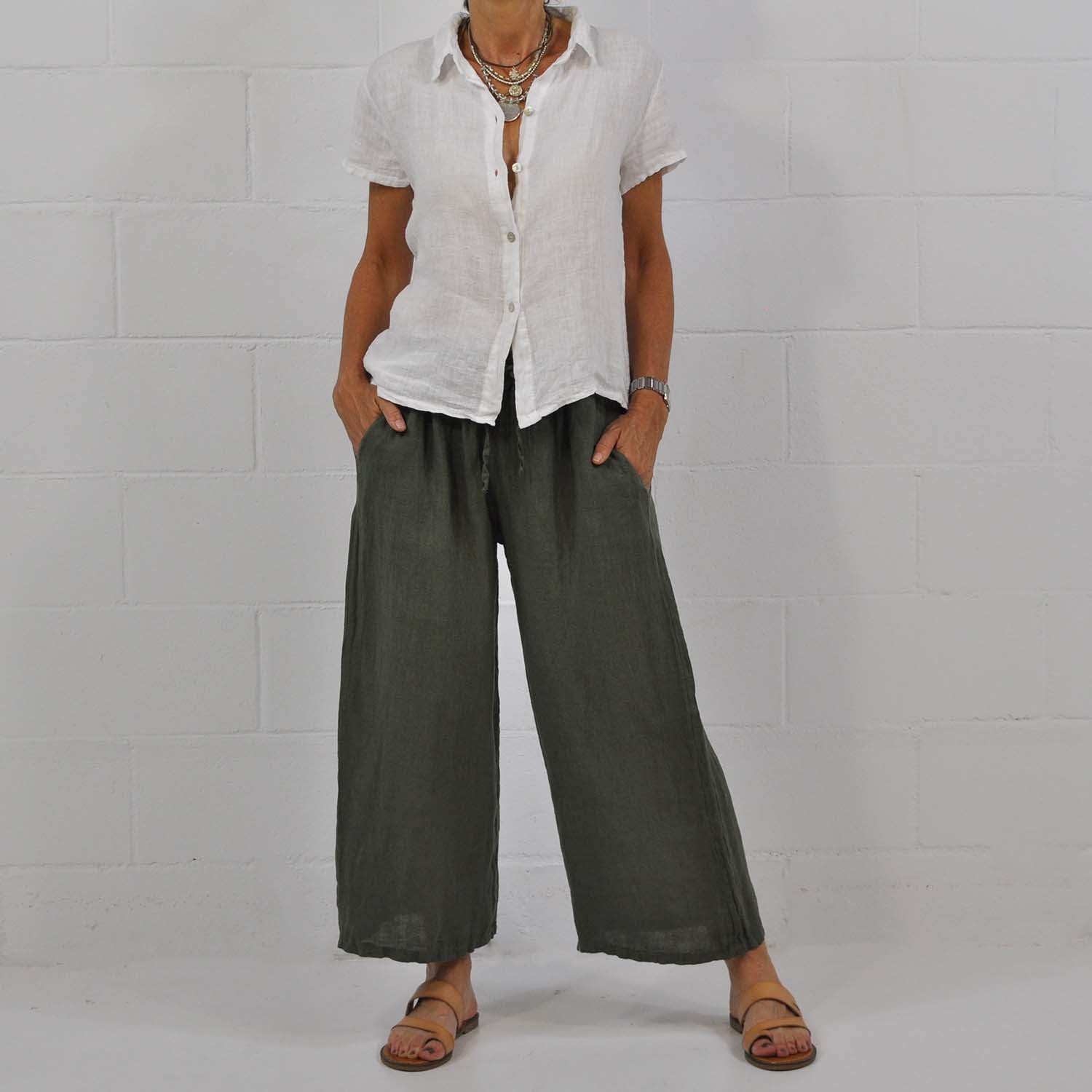 Camisa lino blanca