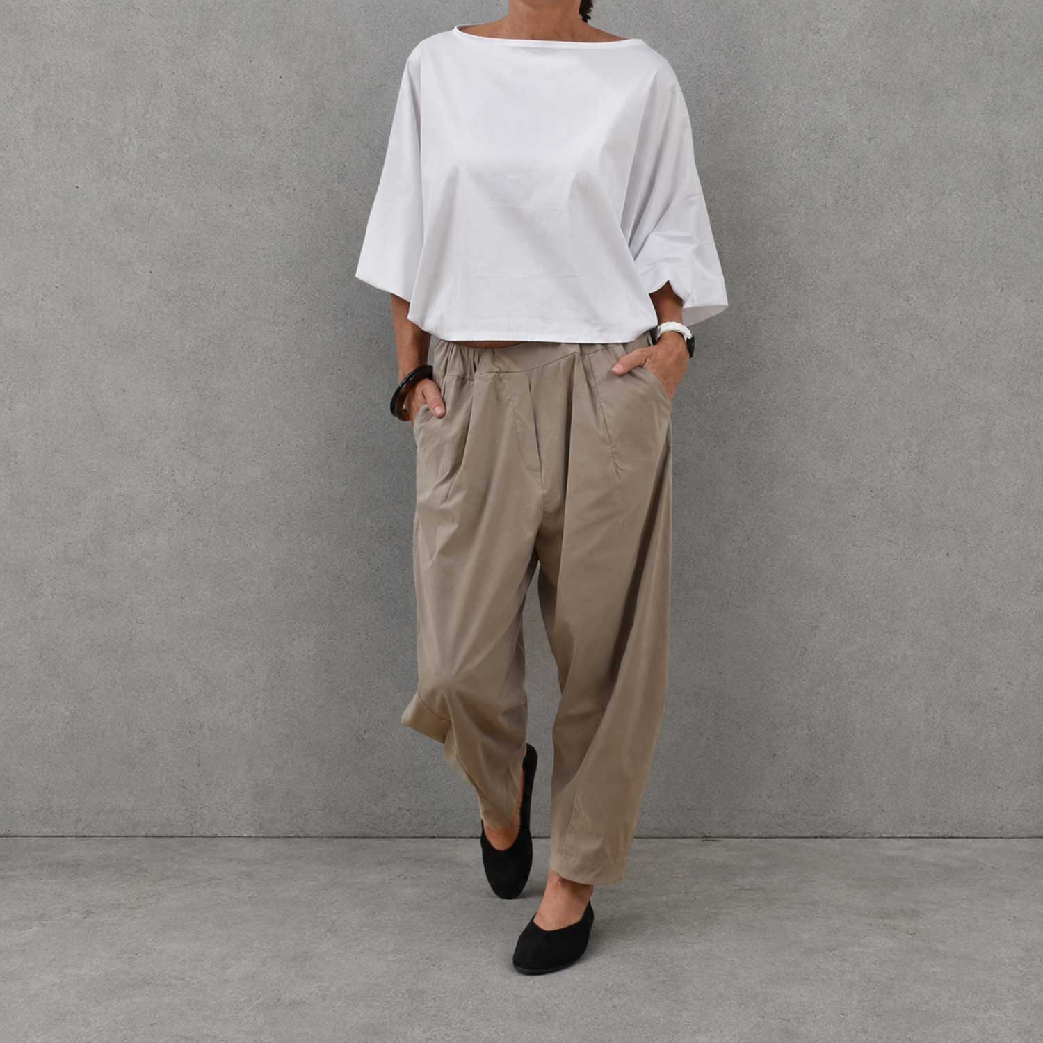 Blusa abullonada blanca