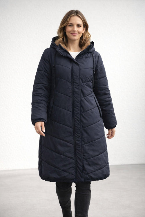 Abril | Parka Larga Acolchada Mujer con Capucha