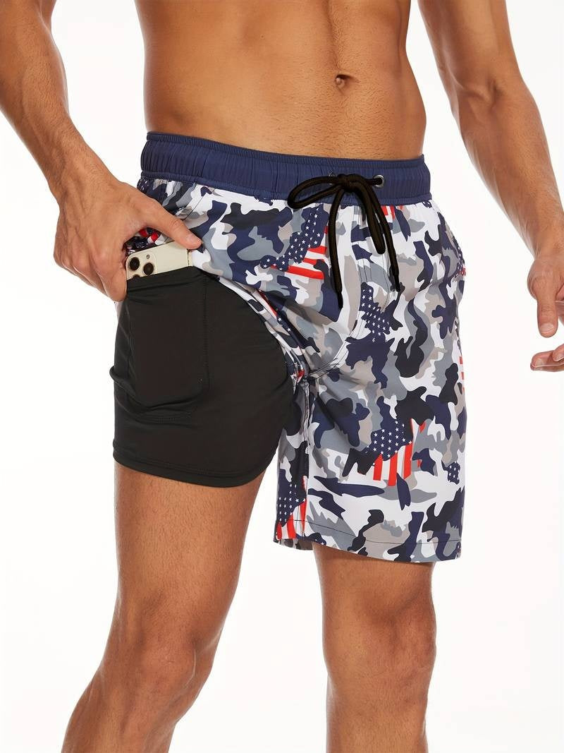 Nicolás | Bañador Shorts Hombre Estampado Flamencos Cintura Elástica
